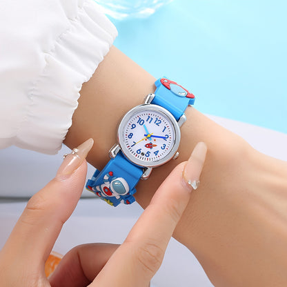 New Student Youngsters's Cartoon Astronaut UFO Spaceship Quartz Wristwatch