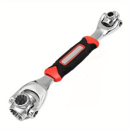 Upgrade Your Toolbox: 1pc Multi-Functional Spanner Socket Wrench with 360 Degree Rotating Head - Perfect for Furniture, Car & More!