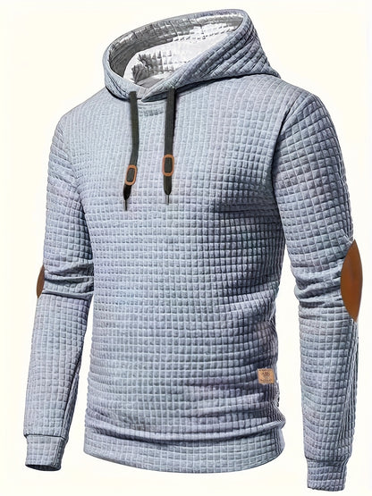 Pddzhaojun  Checkered Three-Dimensional Hooded Sweatshirt