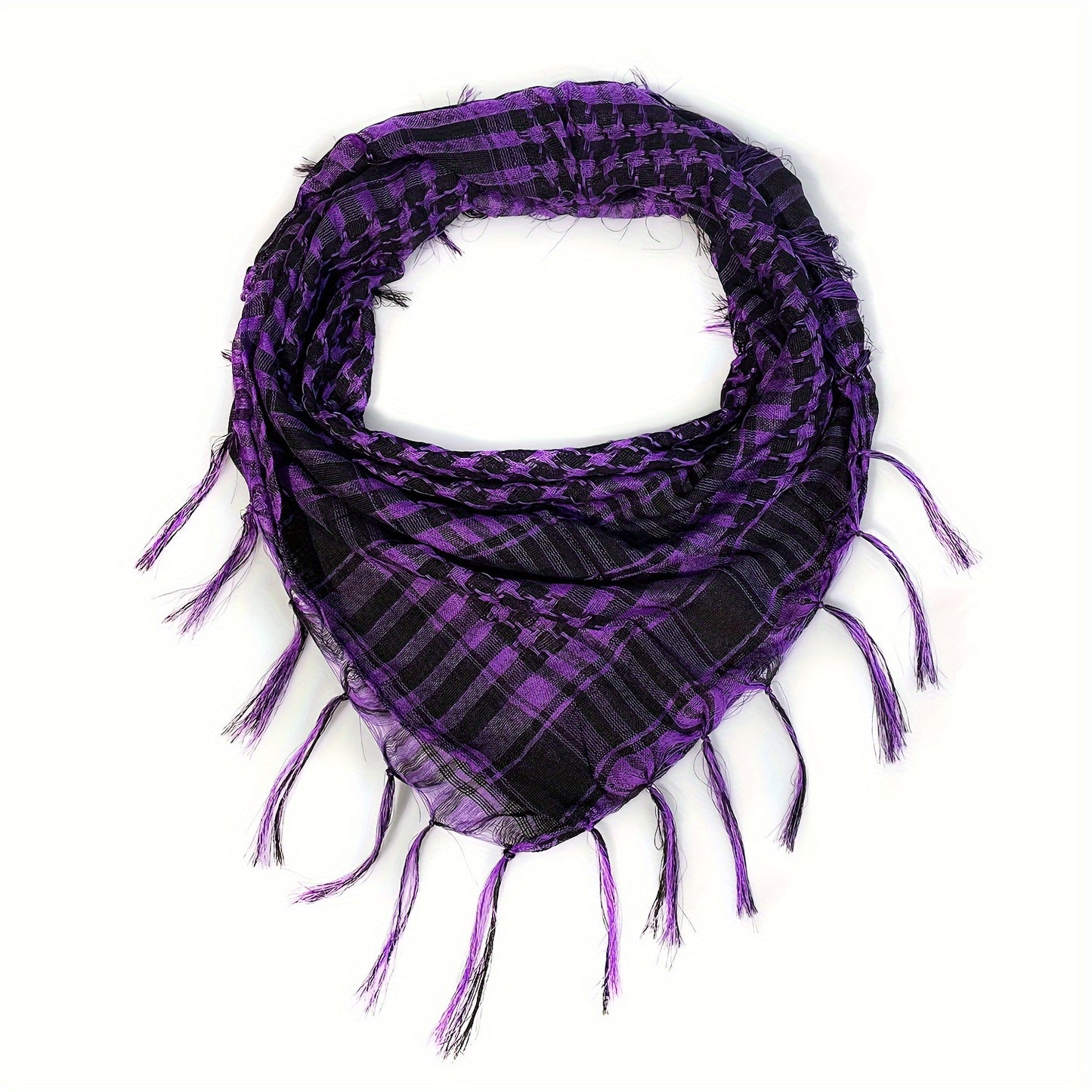 Men Women Scarf Plaid Tartan Lightweight