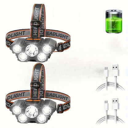 [5-LED LED Lantern] Rechargeable, Stylish, and Powerful 5-LED LED Lantern, Portable Emergency Light for Camping and Fishing