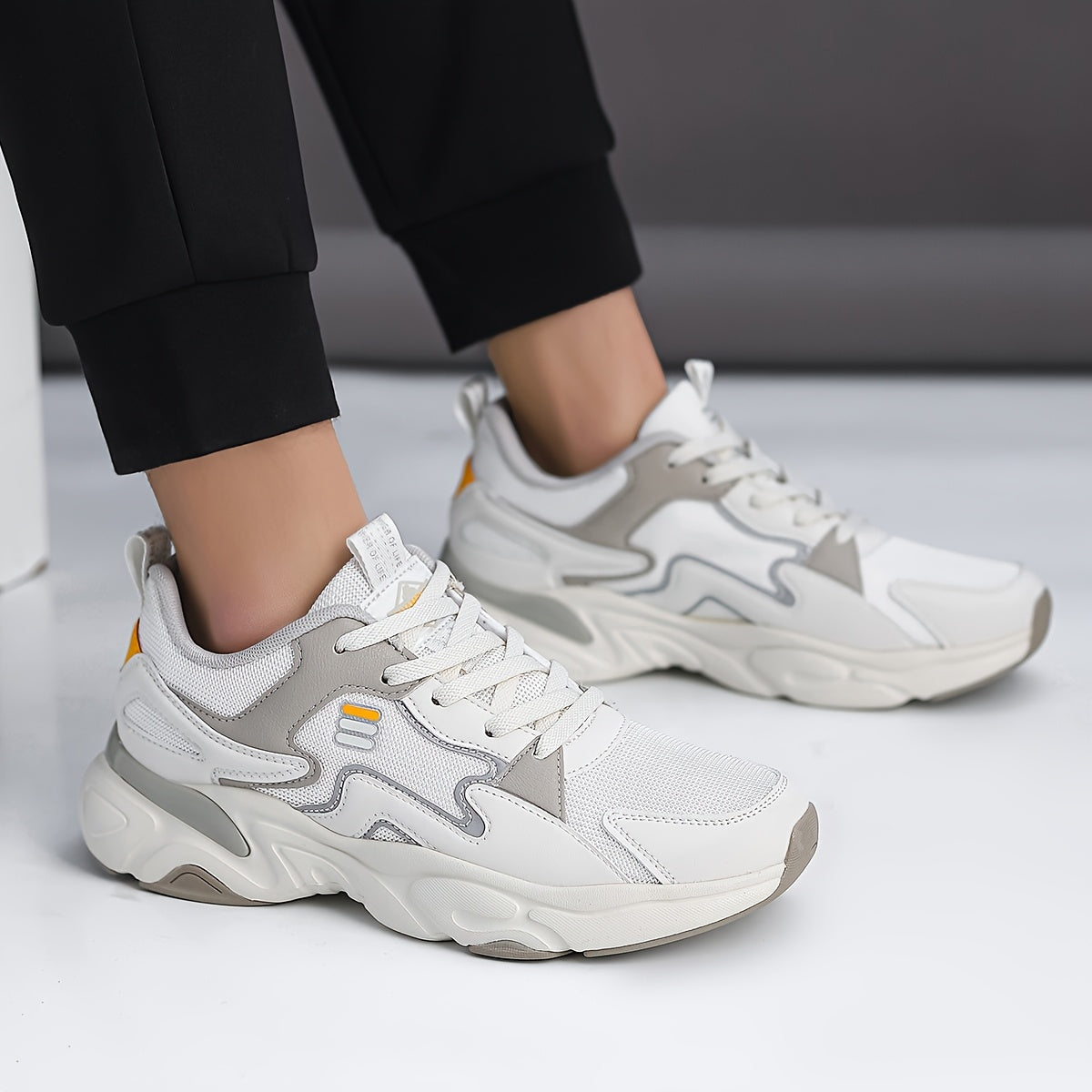 Men's Casual Sneakers, Formal Fashion Minimalist Style Men's Sneakers, Running Shoes, Solid Color Spring/Autumn Low-Top Tennis Shoes, Men's Rubber Shoes, Travel Shoes