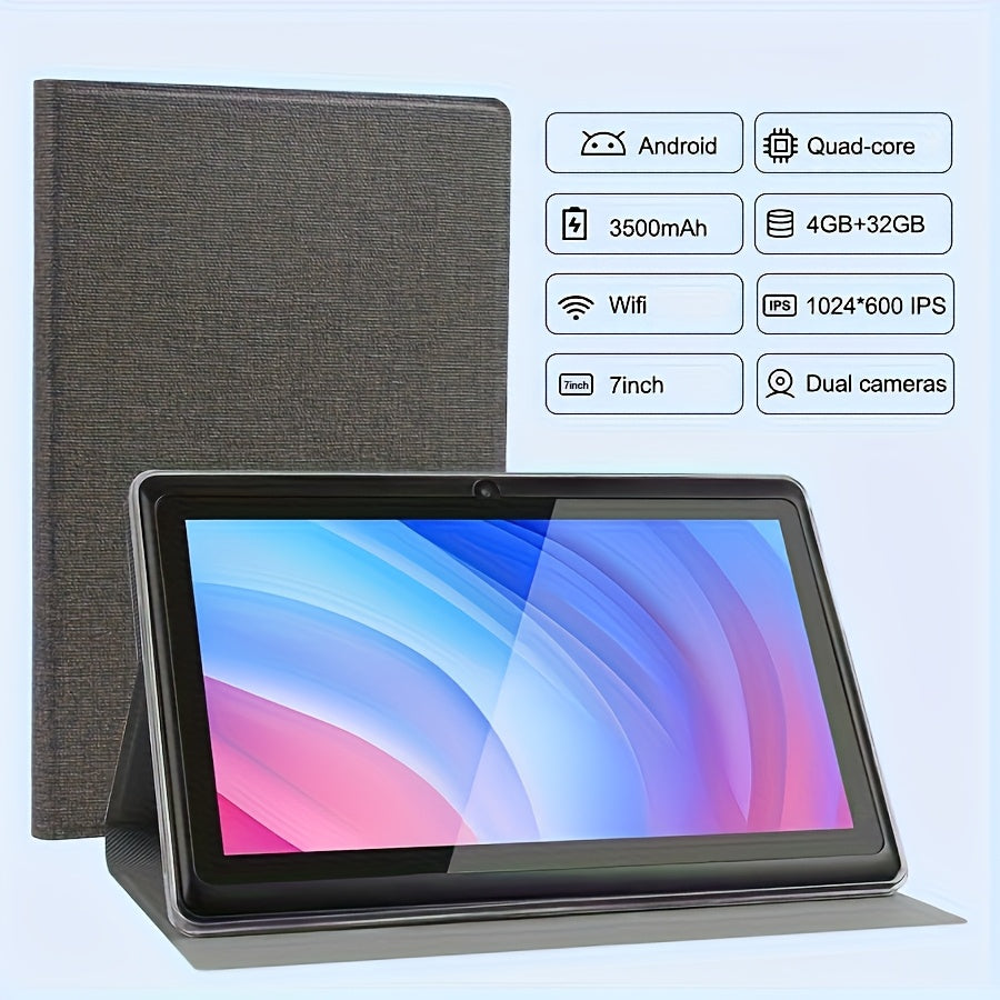 7 Inch Android 14 Tablet, with 4GB(2+2) DDR RAM, 32GB ROM,3500mAh, Quad Core Processor, 7 Inch Tablet, Android Tablet IPS Screen, Camera, Wi Fi,,PC, Pad Tablet