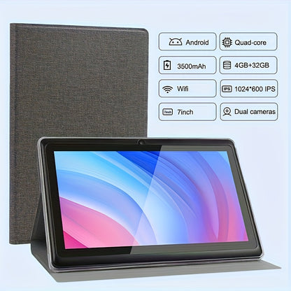 7 Inch Android 14 Tablet, with 4GB(2+2) DDR RAM, 32GB ROM,3500mAh, Quad Core Processor, 7 Inch Tablet, Android Tablet IPS Screen, Camera, Wi Fi,,PC, Pad Tablet
