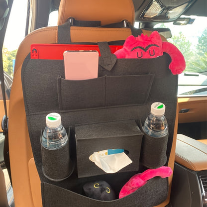 Felt Car Storage Bag Seat Back Bag Car Storage Bag Hanging Bag Storage Bag Car Storage Box Organize Your Car with This Universal Car Backseat Organizer And Storage Bag!