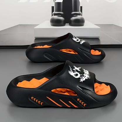 Men'S Large Size Breathable, Comfortable, Lightweight, And Durable Sandals with a Stylish Print, Featuring a Round Toe, Open Toe, Thick Sole, And Easy Slip-On Design. Suitable for Daily Commuting, Home Leisure, Hiking Outdoors, Travel Vacations