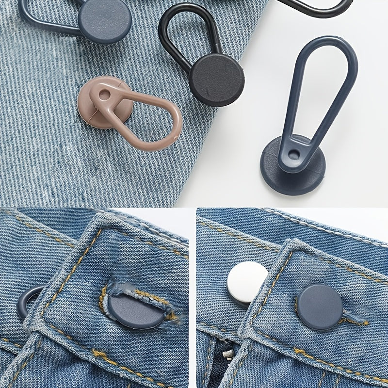 6pcs Adjustable Waist Extension Clips - And Pants Waist Extenders, Durable Plastic Buckles, Suitable for Women'S Jeans, Skirts, Dresses - Casual And Formal Wear - Easy to