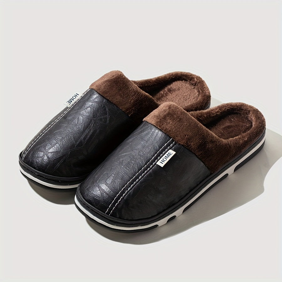 PU slippers for Men's household High Quality thick sole insulation for indoor couples in winter, slippers for women in autumn and winterSuitable for men & women