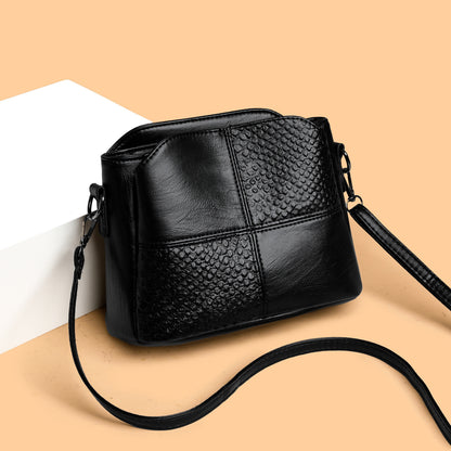 [Crossbody Bag] Simple Solid Color Crossbody Bag, Textured Bag Purse, Classic Fashion Versatile Shoulder Bag (9.05"x4.72"x6.69")