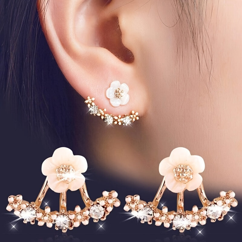 [Korean Fashion Earrings] Daisy Brand Korean Fashion Earrings - Dangling Ear Studs, Brand New
