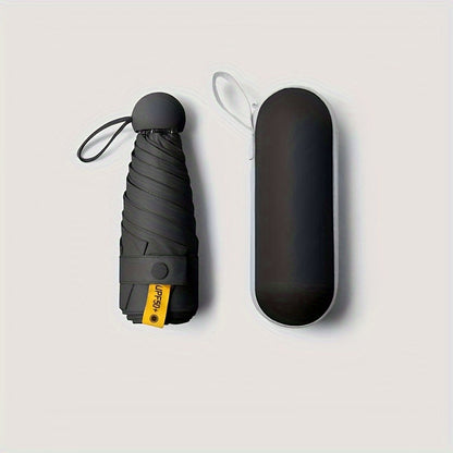 1pc Mini Travel Sun Umbrella with Box, Lightweight and Portable Manual Open Umbrella, Small Compact Sun Umbrella for