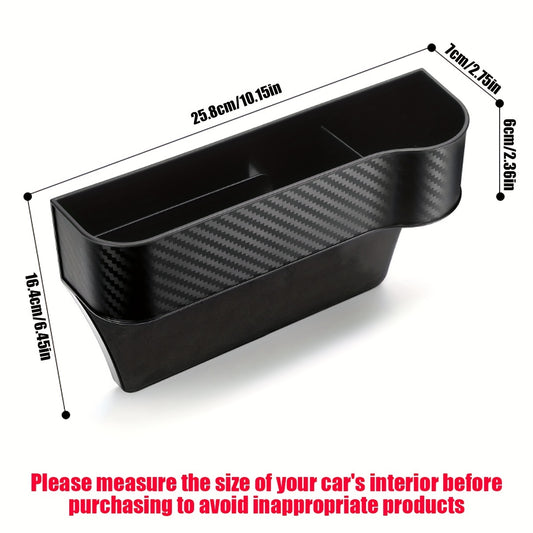 Car Seat Gap Organizer with Cup Holder - Lightweight ABS Storage Box for Console Side Pockets, Front Seat Accessory for Enhanced Organization, Car Storag