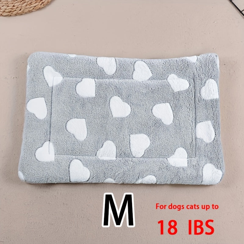 Dog Claw Love Printing Pattern Pet Nest Mat Four Seasons Universal Cat and Dog Floor Mat Comfortable and Pet Blanket 1pc