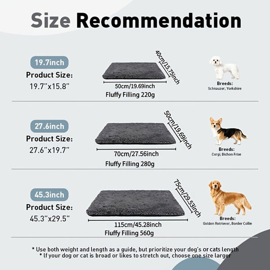 Self Warming Cat Mat with Heat Retention - Ultra-Soft Non-Slip Pet Bed, All-Season Indoor/Outdoor Use for Stray and Indoor Cat, Machine Washable, Ideal for Elderly Pets, Plush Polyester, Durable Pet Furniture, with Washable Non Electric