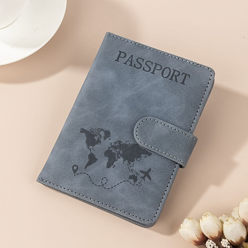RFID Passport Holder, Card Holder, Wallet, ID Card Holder, Multi-Function Travel, Made of PU Synthetic Leather, Casual Vacation Pattern Print, with 1 Bill Compartment and 2 SIM Card Slots, Daily Use