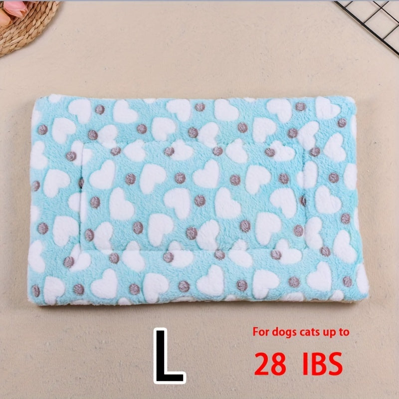 Dog Claw Love Printing Pattern Pet Nest Mat Four Seasons Universal Cat and Dog Floor Mat Comfortable and Pet Blanket 1pc