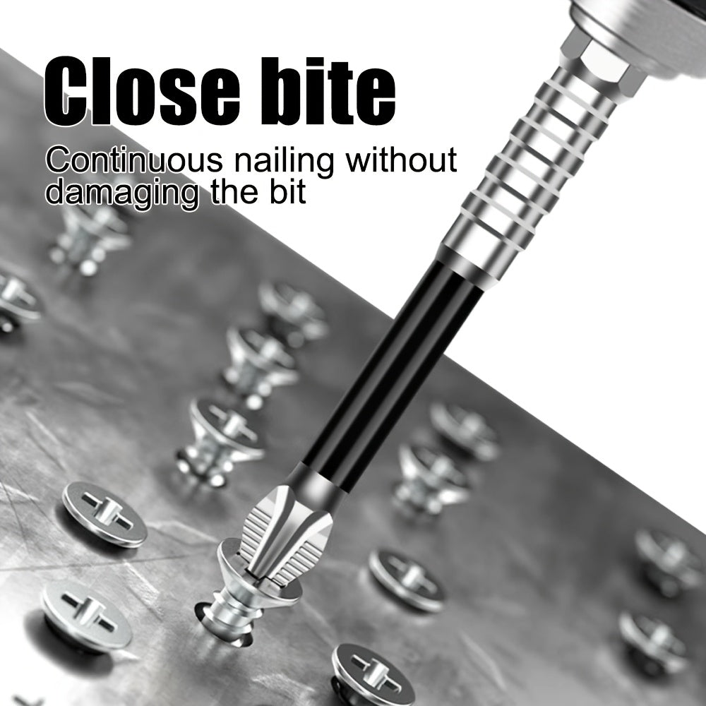 High Hardness Metal JGZUI S2 Strong Magnetic Precision Screwdriver Bits - Non-Slip Cross Torx, No Battery Required, Magnetic Tip for Electric Drills