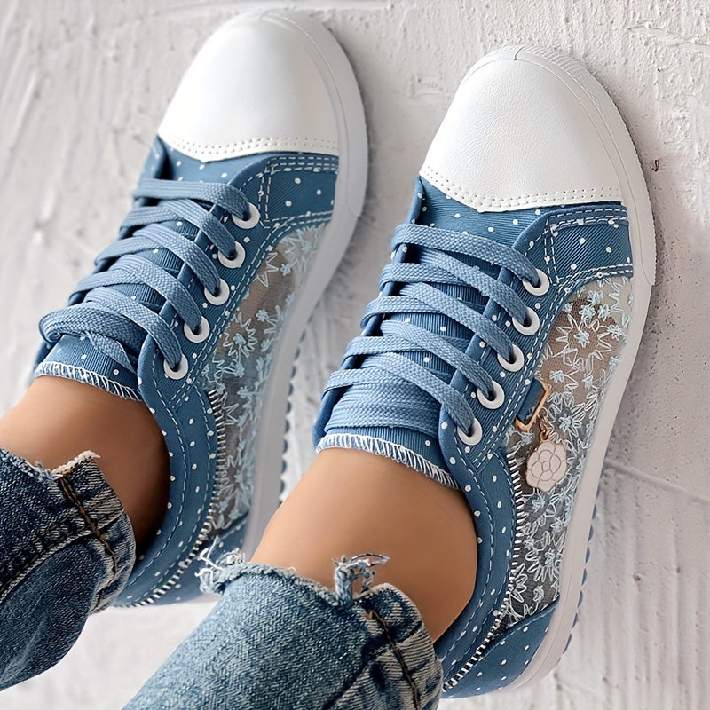Mesh Women's Summer Student Skate Shoes, Korean Style Hollow-Out Shoes, Women's Casual Flat Shoes, Women Shoes, Sneakers