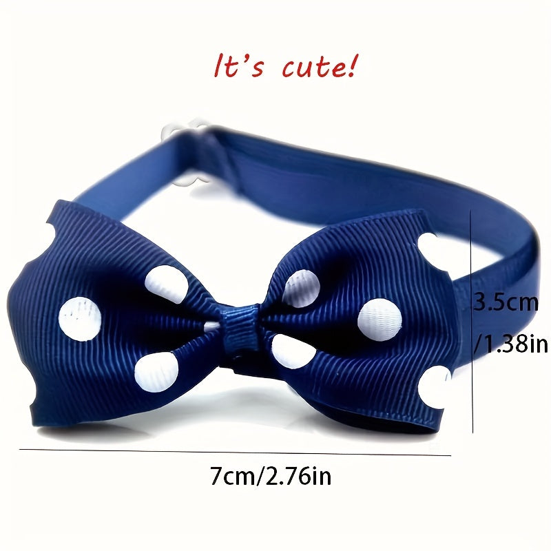 Polka Dot Bow Tie Pet Dog Collars Adjustable Necklace Collar Safety Bow Tie Collars Dog Pet Supplies