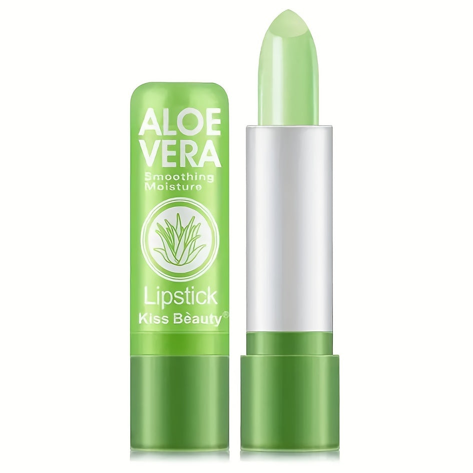 Aloe Vera Thermochromic Lipstick, Healthy and Moisturizing Color-Changing Lip Balm, Fade-Resistant