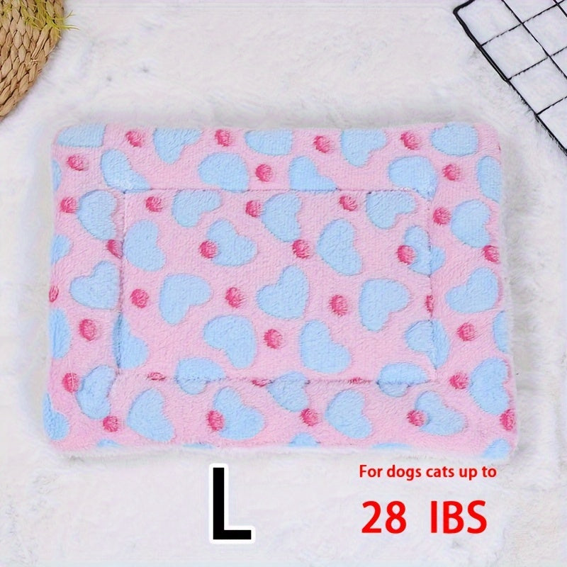 Dog Claw Love Printing Pattern Pet Nest Mat Four Seasons Universal Cat and Dog Floor Mat Comfortable and Pet Blanket 1pc