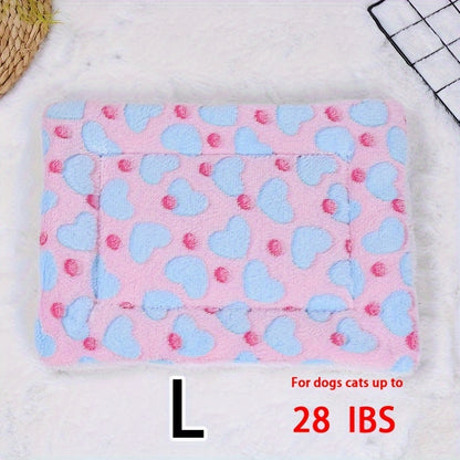 Dog Claw Love Printing Pattern Pet Nest Mat Four Seasons Universal Cat and Dog Floor Mat Comfortable and Pet Blanket 1pc