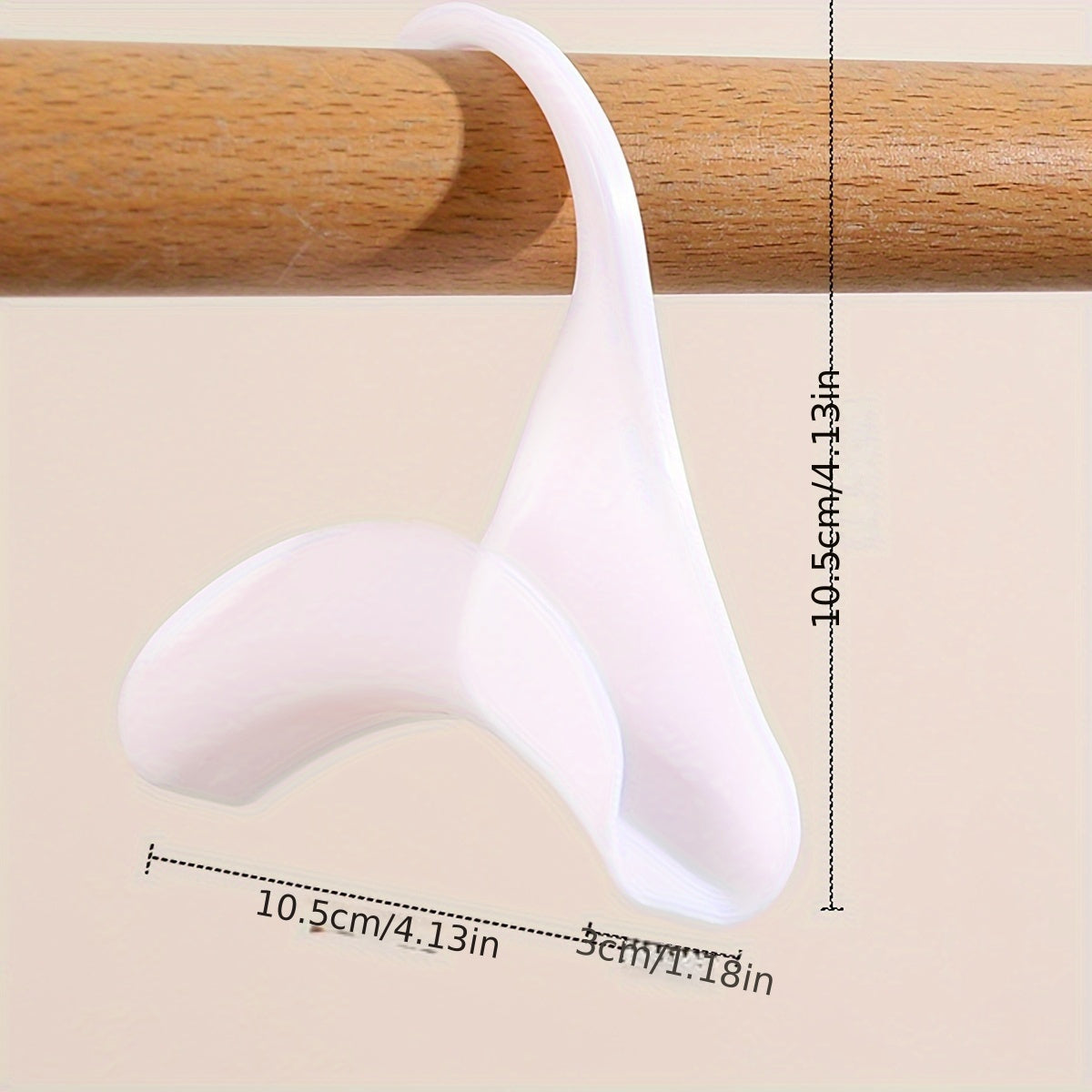 White Portable Bag Hangers, 10-Pack