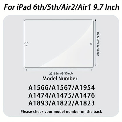 [2-Pack Ipad Protector] 2-Pack Ipad Tablet Screen Protector Tempered Glass for Ipad 11Th/10Th/9Th/8Th/7Th/6Th/5Th/Air 7/Air 6/Air5/Air 4/Air 3/Mini 7/Mini 6/Mini 5/Mini 4 (2018/2020/2019/2020/2022/2023/2024/2025) Pro/Air (7.9/8.3/9.7/10.2/10.5/10.9/11) In