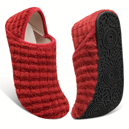 Women And Men Rubber Sole Soft-Lightweight Flat Shoes Non Slip House Gifts for Couple Slipper Designed for Wide Feet, Women Shoes