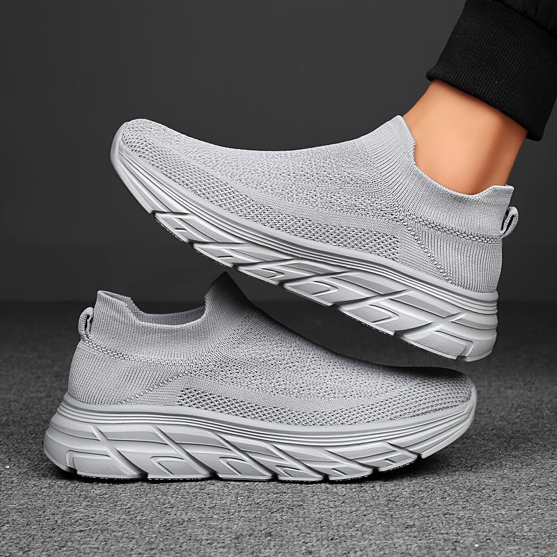 Men's Casual Sneakers, Comfortable and Breathable Slip-On Sock Shoes