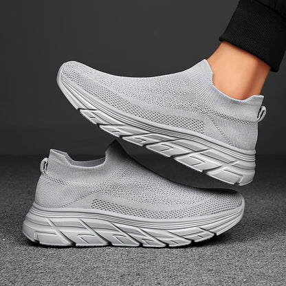 Men's Casual Sneakers, Comfortable and Breathable Slip-On Sock Shoes