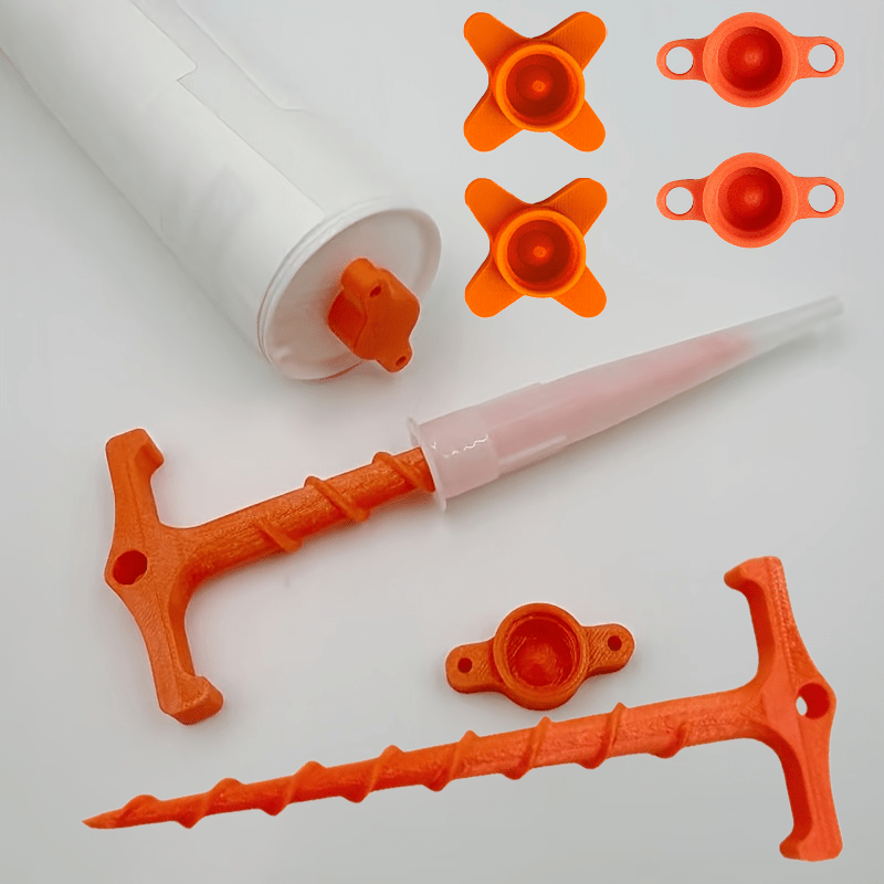 2/3pcs, 2pcs Sealant Caps, 2pcs Sealant Caps And 1pc Sealant Gun Nozzle Cleaner, Adopting Portable And Easy Design, Replaceable Sealing Cover. Prevents Glue from Drying, Cleans Blockages And Residues, Suitable for Home Improvement Projects