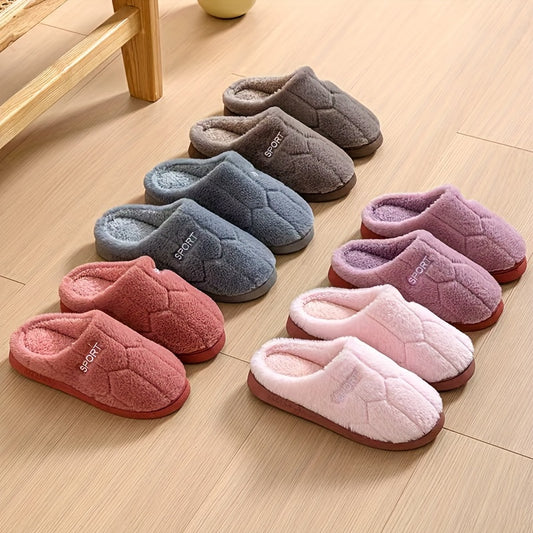Indoor Household Thick-Soled Non-Slip Warm Slippers for Autumn And Winter, Women Shoes