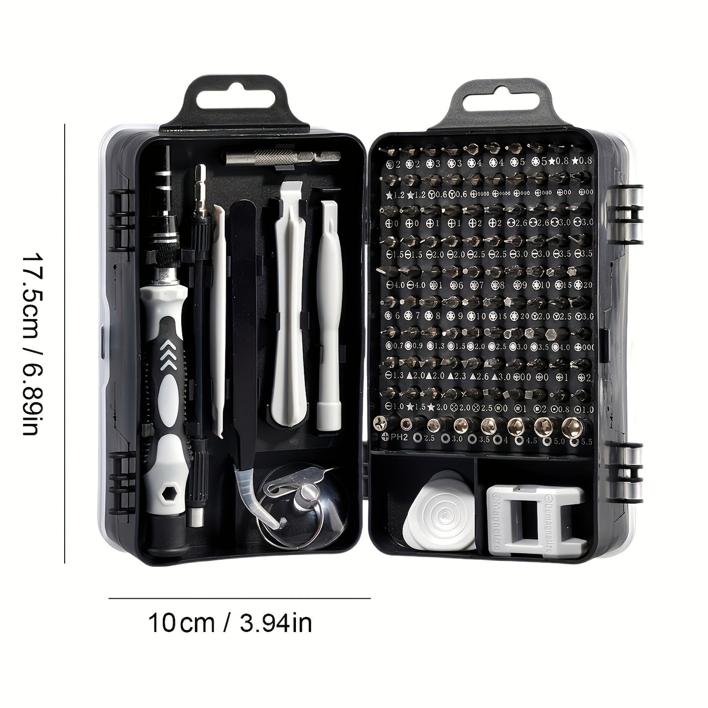 HOMEFISH 115-In-1 Enhanced Screwdriver Kit with Strong And High Durability, Complete Tool Set for Multifunctional Disassembly Featuring Specially Shaped Bits
