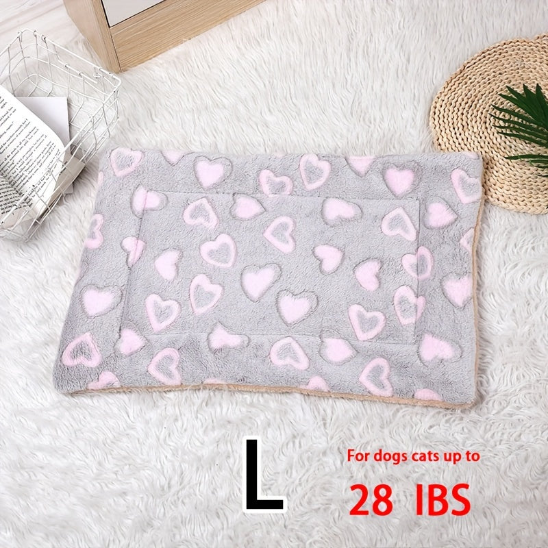 Dog Claw Love Printing Pattern Pet Nest Mat Four Seasons Universal Cat and Dog Floor Mat Comfortable and Pet Blanket 1pc