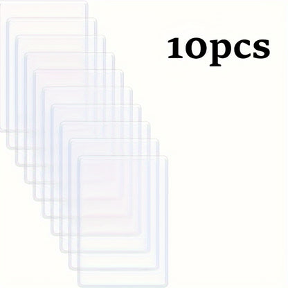 10pcs Transparent Protective Sleeves for Cards & Credit Cards, Business Card Size, ID Card Protector, Soft Waterproof PVC Plastic