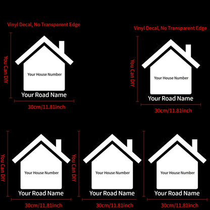 1/2/3/4/5pcs Personalized Custom Bin Number Stickers with  House Number & Street Name Decal for Easy Identification