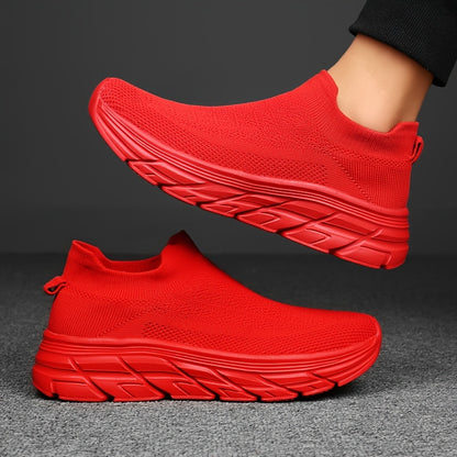 Men's Casual Sneakers, Comfortable and Breathable Slip-On Sock Shoes