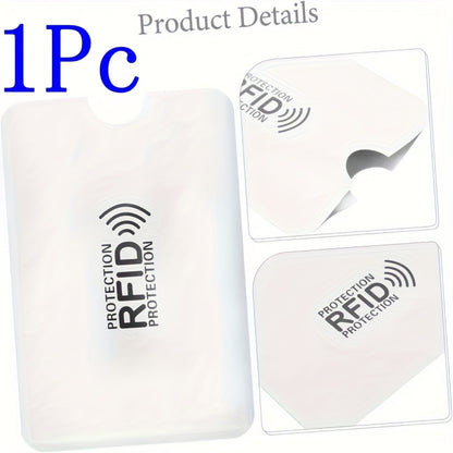 [RFID Blocking Sleeves] High Quality 1/5/10/20/30/50pcs RFID Blocking Sleeves | RFID Card Holder, Credit Card Sleeves Set, Secure Sleeve, Portable Durable RFID Card Sleeves for Women Men Wallet (Silvery)