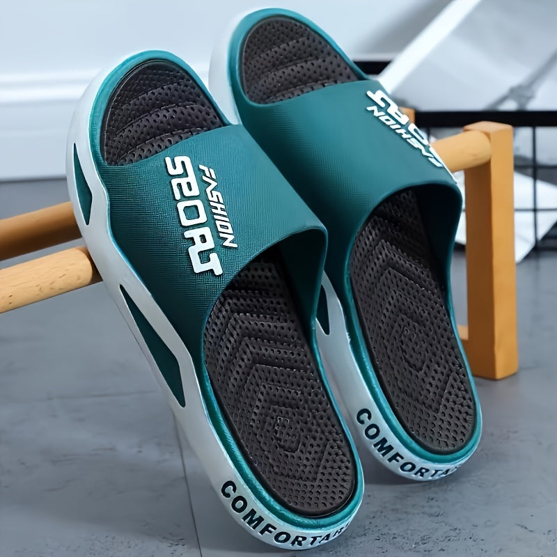 Trendy Oversized Flat Slippers, Lightweight Soft-Soled, for Home Bathroom and Indoor Use Outdoor Sports Comfortable Beach Outings