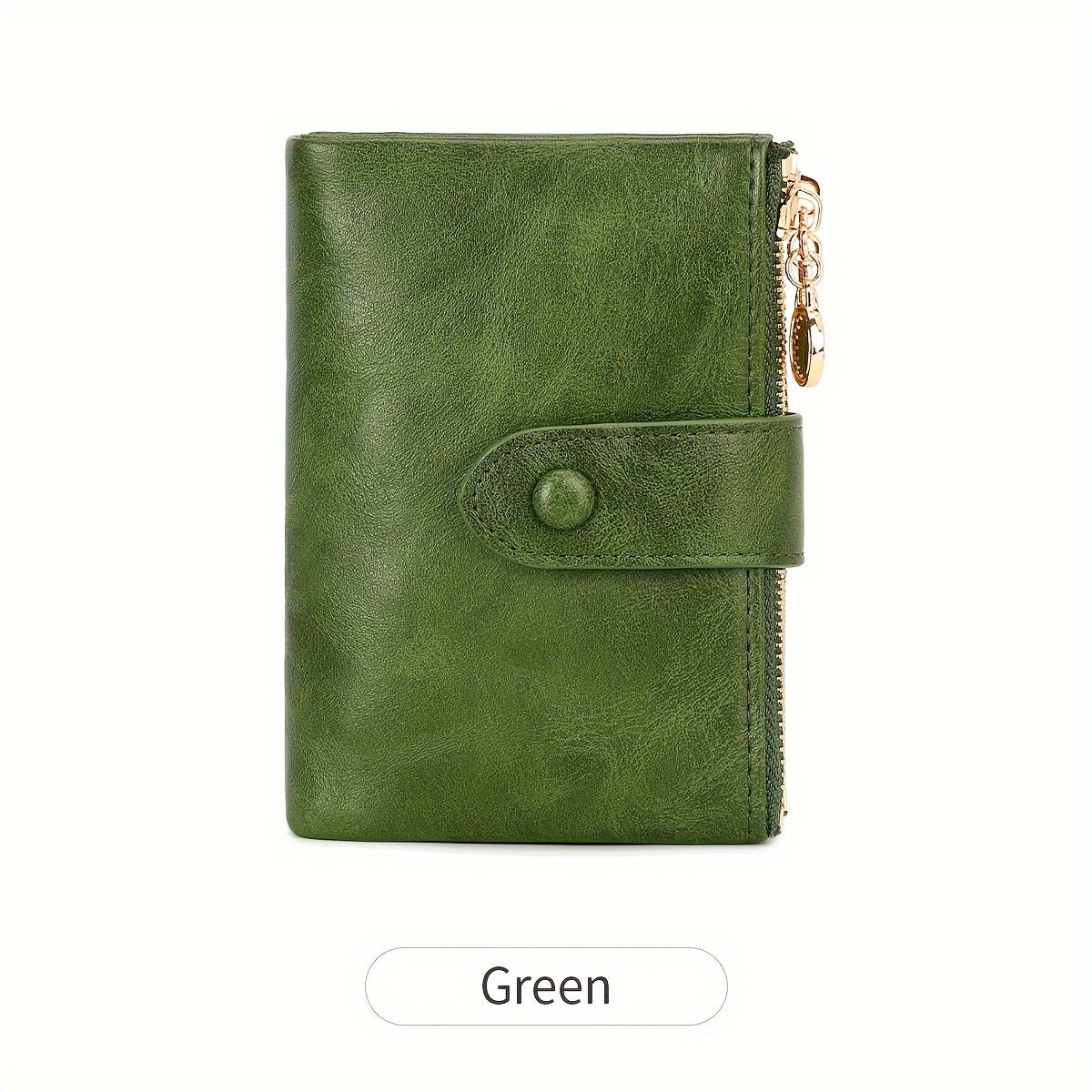 [Vintage Trifold Wallet] MIYIN Women's Vintage Trifold Wallet with ID Window & Coin Pocket - Large Capacity Double Zipper Wallet, Multi-Card Holder (Credit/Debit) - Retro Clutch Case for Everyday Use (,,,,,)