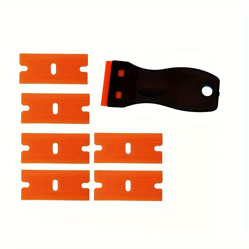 1 Set Plastic Razors, Scrapers, Label Removal Tools, Easily Removes Wall Paint, Stickers, And Vinyl Adhesives