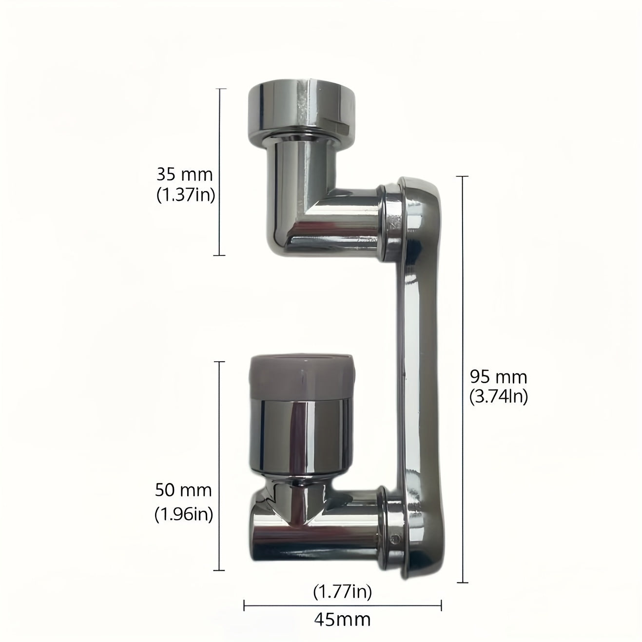 Universal Rotary Faucet Nozzle for 1pc, Silver in Color, Designed to Save Water. It Serves As an Extender for Kitchen Faucets And Can Be Used with Washbasins, Enhancing Home Improvement Projects. A Must-Have Gift for Any Household