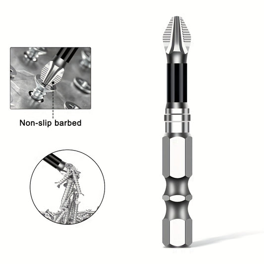 High Hardness Metal JGZUI S2 Strong Magnetic Precision Screwdriver Bits - Non-Slip Cross Torx, No Battery Required, Magnetic Tip for Electric Drills