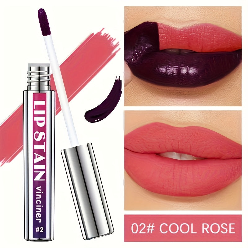 Lip Gloss, Silvery Tube Tear, Matte Matte Tear Lip Glaze, Non-Stick and Non-Color Fading, Long-Lasting, Waterproof, High Color - Moisturizing, Easy to Apply and Remove, Perfect for All-Day Use, Suitable for All Skin Tones and Occasions