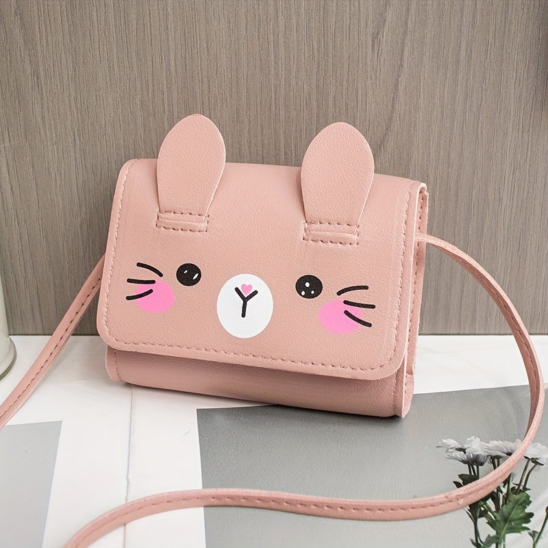 A Cute And Casual Cat-Themed Crossbody Bag, Compact And Lightweight, Perfect for Coins And As a Portable Makeup Pouch