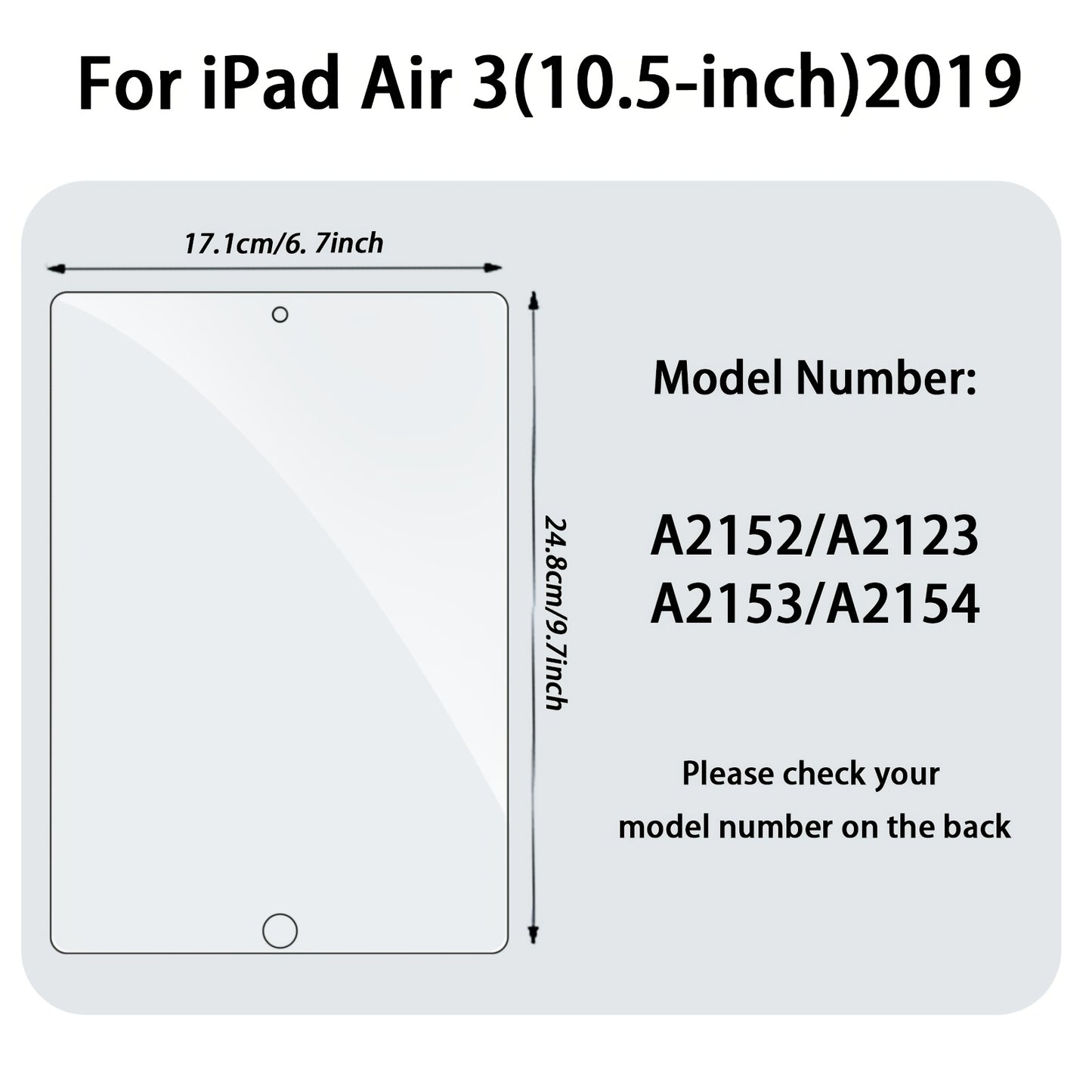 [2-Pack Ipad Protector] 2-Pack Ipad Tablet Screen Protector Tempered Glass for Ipad 11Th/10Th/9Th/8Th/7Th/6Th/5Th/Air 7/Air 6/Air5/Air 4/Air 3/Mini 7/Mini 6/Mini 5/Mini 4 (2018/2020/2019/2020/2022/2023/2024/2025) Pro/Air (7.9/8.3/9.7/10.2/10.5/10.9/11) In