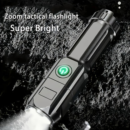 1-Piece Rechargeable LED Flashlight, Portable Mini Type-C Charging, 3 Modes, IP44