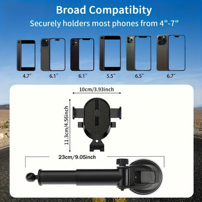 A Multifunctional Car Phone Holder with a Suction Cup for Navigation, Designed to Be Attached Inside The Vehicle