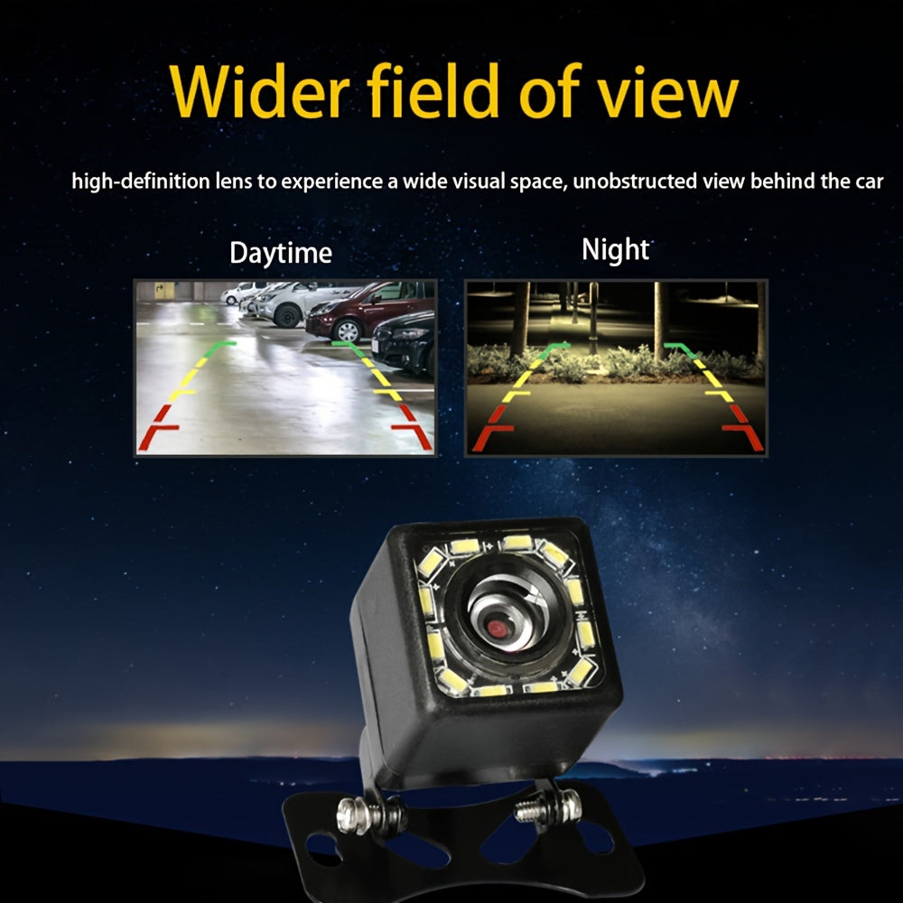 Car Rear View Camera Universal 4LED 8LED 12 LED Night Vision Reversing Automatic Parking Monitor CCD High-Definition Image